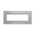 ETTROIT Placca In Alluminio Serie Solar 6P Colore Silver Lucido Compatibile Con Bticino Matix