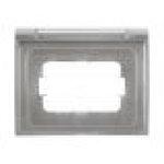 ETTROIT Placca Custodia IP44 3P Grigio Universale Per Scatola 503 Compatibile Bticino Vimar Gewiss