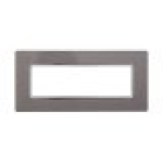 ETTROIT Placca In Vetro Serie Solar 6P Colore Silver Compatibile Con Bticino Matix