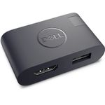 DELL DA20 USB tipo-C HDMI  USB Nero (DELL USB-C TO HDMI 2.0 - / USB-A 3.0 ADAPTER)