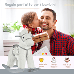 HOMCOM-Cavallo-a-Dondolo-in-Peluche-e-Legno-con-Suoni-e-Orsetto-Incluso-per-Bimbi-da-18-36-Mesi-65x26x55cm-Bianco