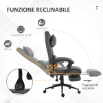 Vinsetto-Sedia-da-Ufficio-Ergonomica-ad-Altezza-Regolabile-con-Braccioli-e-Poggiapiedi-66x70x115-123-cm-Grigia