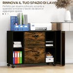 Vinsetto-Mobile-da-Ufficio-2-Cassetti-Porta-Documenti-e-Ripiani-Ruote-con-Blocco-80x40x66cm-Marrone-Rustico