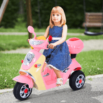 HOMCOM-Motorino-per-bambini-Triciclo-Elettrico-per-Bambine-6V-con-Luci-e-Musica-Rosa