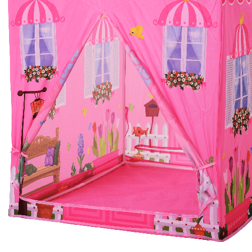 HOMCOM-Tenda-da-Gioco-Rosa-per-Bambina-3--Anni--93-x-69-x-103-cm--Idea-Regalo-tema-Principessa