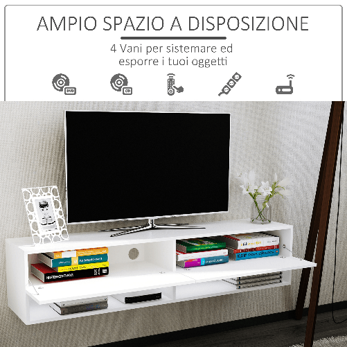 HOMCOM-Mobile-TV-Sospeso-con-4-Vani-e-2-Ante-Consolle-per-TV-fino-60--