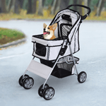 PawHut-Passeggino-per-Animali-Domestici-Pieghevole-Carrello-per-Cani-Grigio-75-x-45-x-97cm