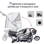 PawHut-Passeggino-per-Animali-Domestici-Pieghevole-Carrello-per-Cani-Grigio-75-x-45-x-97cm