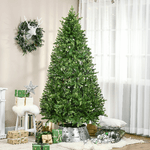 HOMCOM-Albero-di-Natale-per-Interni-con-2056-Rami-e-Base-in-Metallo-Ø124x228-cm-Verde