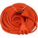 Prolunga Elettrica Lineare Colore Arancione 20M 3X1.5mm Spina Italiana 16A Presa Bipasso Schuko 10/16A Max 3500W