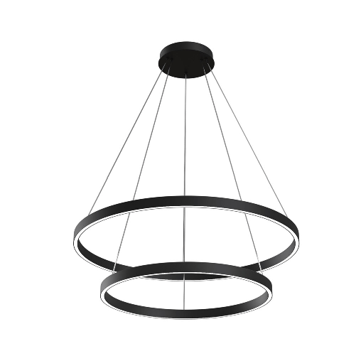 Lampadario-A-Sospensione-Moderno-Rim-Alluminio-Nero-2-Led-88W