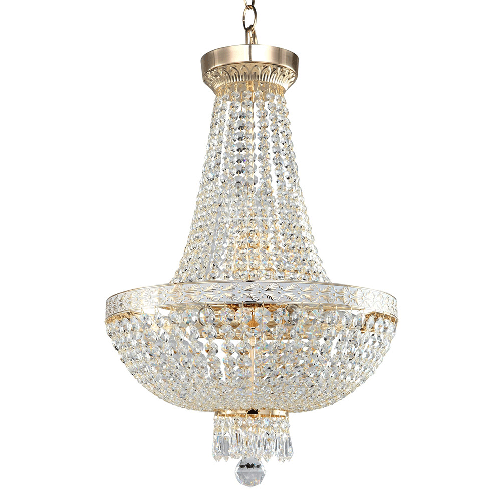 Lampadaro-Contemporaneo-Bella-Metallo-Oro-6-Luci-Diffusori-Metallo