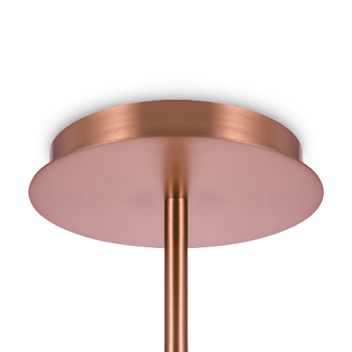 Lampadario-Sospensione-Erich-In-Metallo-Oro-Rosa-12-Luci-E-Diffusori-Bianchi