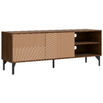 HOMCOM-Mobile-Porta-TV-fino-65--con-2-Armadietti-e-2-Vani-Aperti-in-Legno-150x40x56cm-Marrone