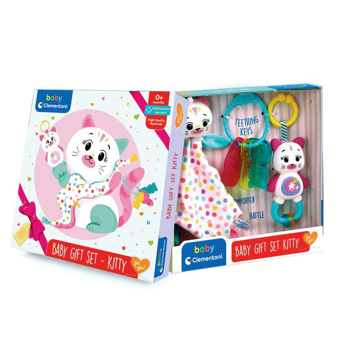 Baby-Gift-Set---Kitty-set-da-regalo-per-bambino-Ragazza-Multicolore