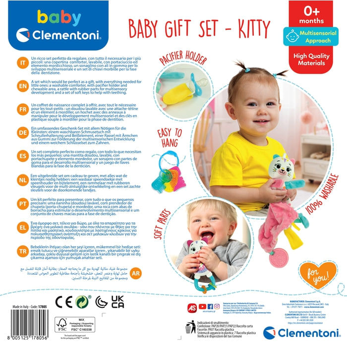 Baby-Gift-Set---Kitty-set-da-regalo-per-bambino-Ragazza-Multicolore