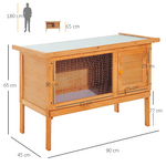 PawHut-Gabbia-per-Conigli-Conigliera-da-Esterno-in-Legno-di-Abete-90-x-45-x-65cm