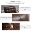 HOMCOM-Poltrona-Imbottita-Stile-Industriale-Trapuntata-a-Bottoni-Arredamento-Moderno-Poltroncina-da-Ingresso-in-Metallo-e-PU-75x81x78cm-Marrone