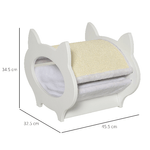 PawHut-Casetta-Cuccia-per-Gatti-in-Legno-con-Tiragraffi-Cuscino-e-Rivestimento-Peluche