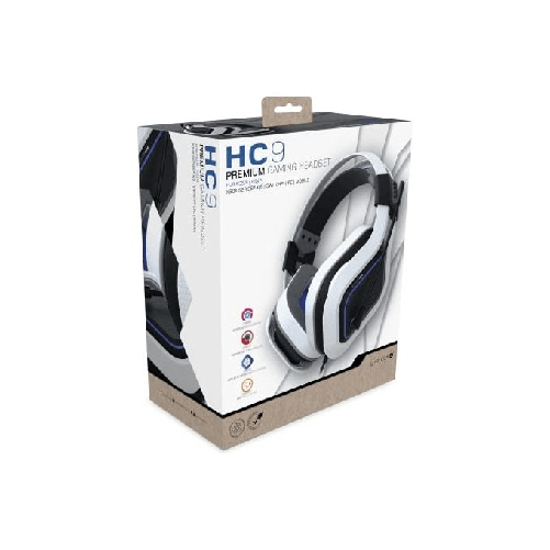 Gioteck-HC9-Auricolare-Cablato-A-Padiglione-Giocare-Blu-Bianco