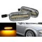 Kit Freccia Laterale a Led Side Marker Lente Trasparente Luce Arancione Per Audi TT A2 8L A3 S3 B5 A4 S4 RS4 A6 S6 C5