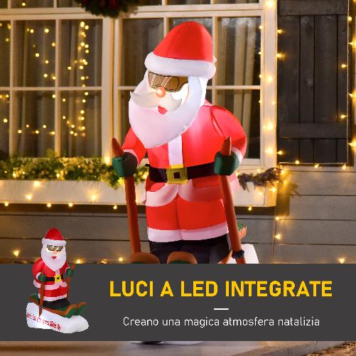 HOMCOM-Babbo-Natale-Gonfiabile-da-esterno-sugli-Sci-con-Luci-LED-e-Gonfiatore-in-dotazione---Multicolore