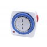 Timer Presa Elettrica Regolabile 24 Ore Con Spina 16A Presa Bipasso 10/16A Max 3500W Dimensione Compatto