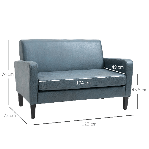 HOMCOM-Divano-2-Posti-con-Struttura-in-Legno-e-Rivestimento-in-Tessuto-Grigio-Azzurro