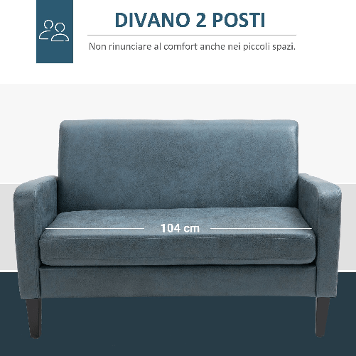 HOMCOM-Divano-2-Posti-con-Struttura-in-Legno-e-Rivestimento-in-Tessuto-Grigio-Azzurro