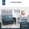 HOMCOM-Divano-2-Posti-con-Struttura-in-Legno-e-Rivestimento-in-Tessuto-Grigio-Azzurro