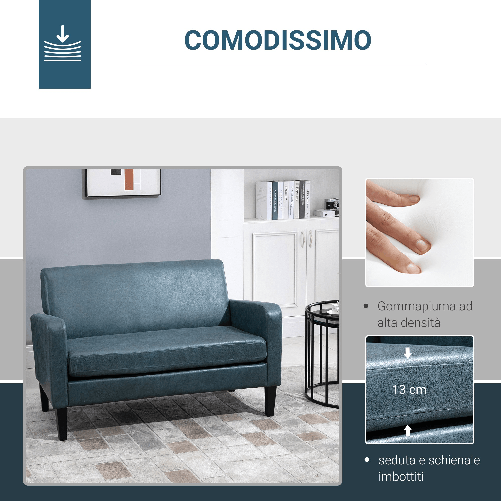 HOMCOM-Divano-2-Posti-con-Struttura-in-Legno-e-Rivestimento-in-Tessuto-Grigio-Azzurro
