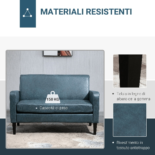 HOMCOM-Divano-2-Posti-con-Struttura-in-Legno-e-Rivestimento-in-Tessuto-Grigio-Azzurro