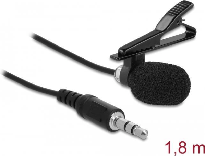 Delock cravatta microfono lavalier omnidirezionale con clip jack da 35 mm 3 pin