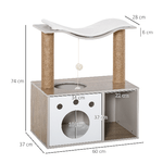 PawHut-Tiragraffi-Albero-con-Cuccia-in-Legno-per-Gatti-Adulti-fino-a-5kg