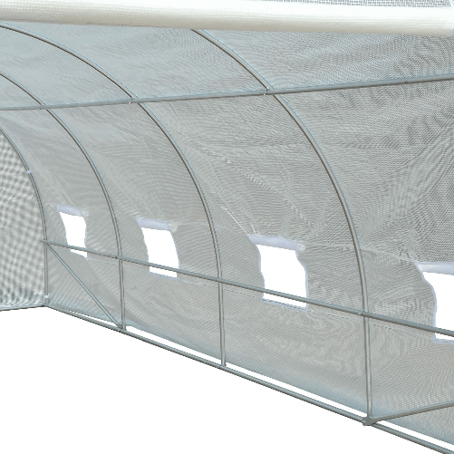 Outsunny-Serra-da-Giardino-a-Tunnel-Per-Piante-Struttura-in-Metallo-e-Copertura-in-PE-6x3x2m-Bianco