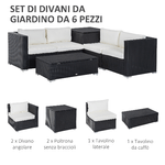 Outsunny-Set-da-Giardino-6-Pezzi-4-Poltrone-con-Cuscini-e-2-Tavolini-Contenitore-in-Rattan-PE-Nero-e-Crema