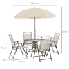 Outsunny-6-pz-Set-Mobili-da-Giardino-in-Tubi-d-Acciaio---Tavolo-da-Giardino-con-Sedie-e-Ombrellone-Crema