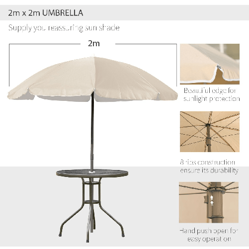 Outsunny-6-pz-Set-Mobili-da-Giardino-in-Tubi-d-Acciaio---Tavolo-da-Giardino-con-Sedie-e-Ombrellone-Crema