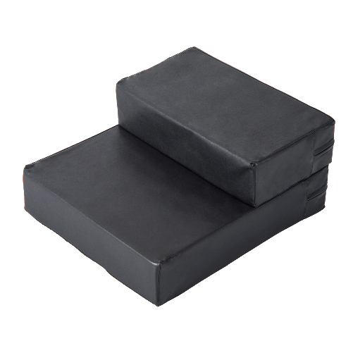 PawHut-Scaletta-per-Cani-Materassino-2-in-1-in-PU-e-Gommapiuma-45x39x20cm-Nero