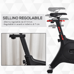 HOMCOM-Cyclette-Magnetica-Professionale-da-Camera-in-Acciaio-e-ABS-con-Sellino-Regolabile-100x50x116-126cm---Nero