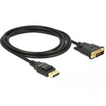 Delock cavo DisplayPort 1.2 maschio  DVI 24 1 maschio passivo 4K 30 Hz 2 m nero