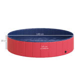 PawHut-Piscina-Vasca-da-Bagno-Portatile-Pieghevole-per-Cani-Animali-Domestici-in-PVC-Φ140-x-30cm-Rosso