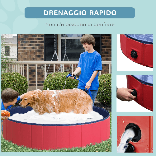 PawHut-Piscina-Vasca-da-Bagno-Portatile-Pieghevole-per-Cani-Animali-Domestici-in-PVC-Φ140-x-30cm-Rosso