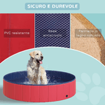 PawHut-Piscina-Vasca-da-Bagno-Portatile-Pieghevole-per-Cani-Animali-Domestici-in-PVC-Φ140-x-30cm-Rosso