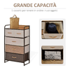 HOMCOM-Cassettiera-5-Cassetti-in-Tessuto-e-Ripiano-rigido-58x29x99cm-legno