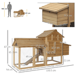 PawHut-Pollaio-Prefabbricato-in-Legno-per-2-Galline-per-Giardino