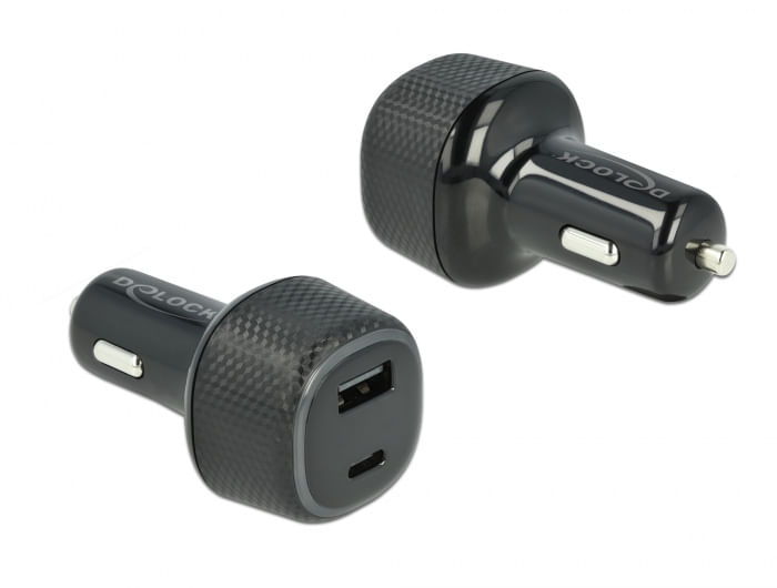 Delock-Caricabatterie-per-auto-USB-Type-C-PD-3.0-e-USB-Type-A-con-63-W