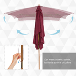 Outsunny-Ombrellone-2x3-m-da-Giardino-Impermeabile-a-8-Stecche-in-Legno-e-Bambu-Bordeaux