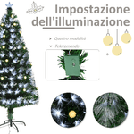 HOMCOM-Albero-di-Natale-Artificiale-150cm-con-180-Rami-Albero-di-Natale-con-Luci-a-LED-e-Fibre-Ottiche-Base-Pieghevole-Rimovibile