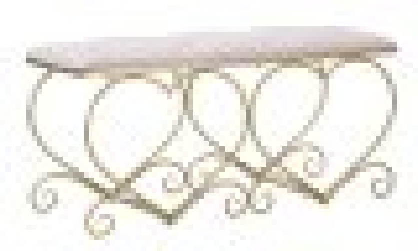 Panca Motivo Cuore Rosa cm 105X37,5X51,5 - HEART ROSA
